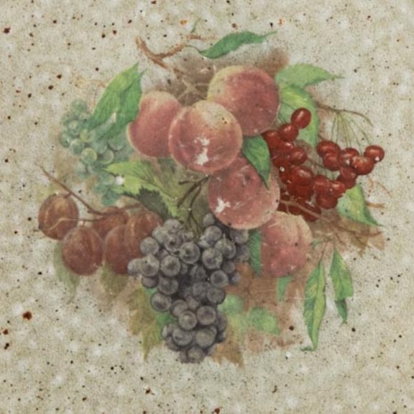 Monroe Salt Works Grapes, Cherries, Peachers and Plums Large Dinner Plate No2 - Picture 2 of 7